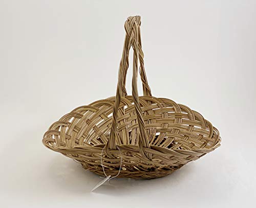 CalCastle Oval with handle Gift Baskets, Woven Bread Roll Baskets, Food Serving Baskets, Natural Coco Midrib Material (14