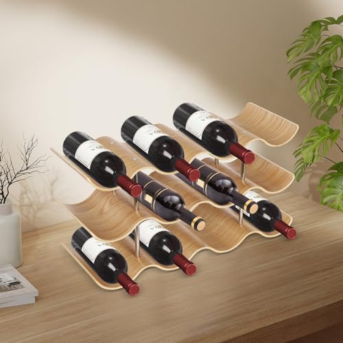 Soporte para botellas de madera de 3 niveles para 12 botellas miniatura 7