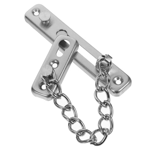 Alasum ステンレスドアチェーンロック あけ不要設置 家 ホテル用室内セキュリティロック 簡単取付 耐久性 高強チェーン 防犯対策 ペット 管