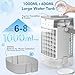 Portable Air Conditioner, Personal Evaporative Air Cooler with Dual Tank, 2 Mist Modes, 3 Wind Speed, USB Powered Desk Cooling Fan with 7-Color Mood Lighting for Office/Bedroom