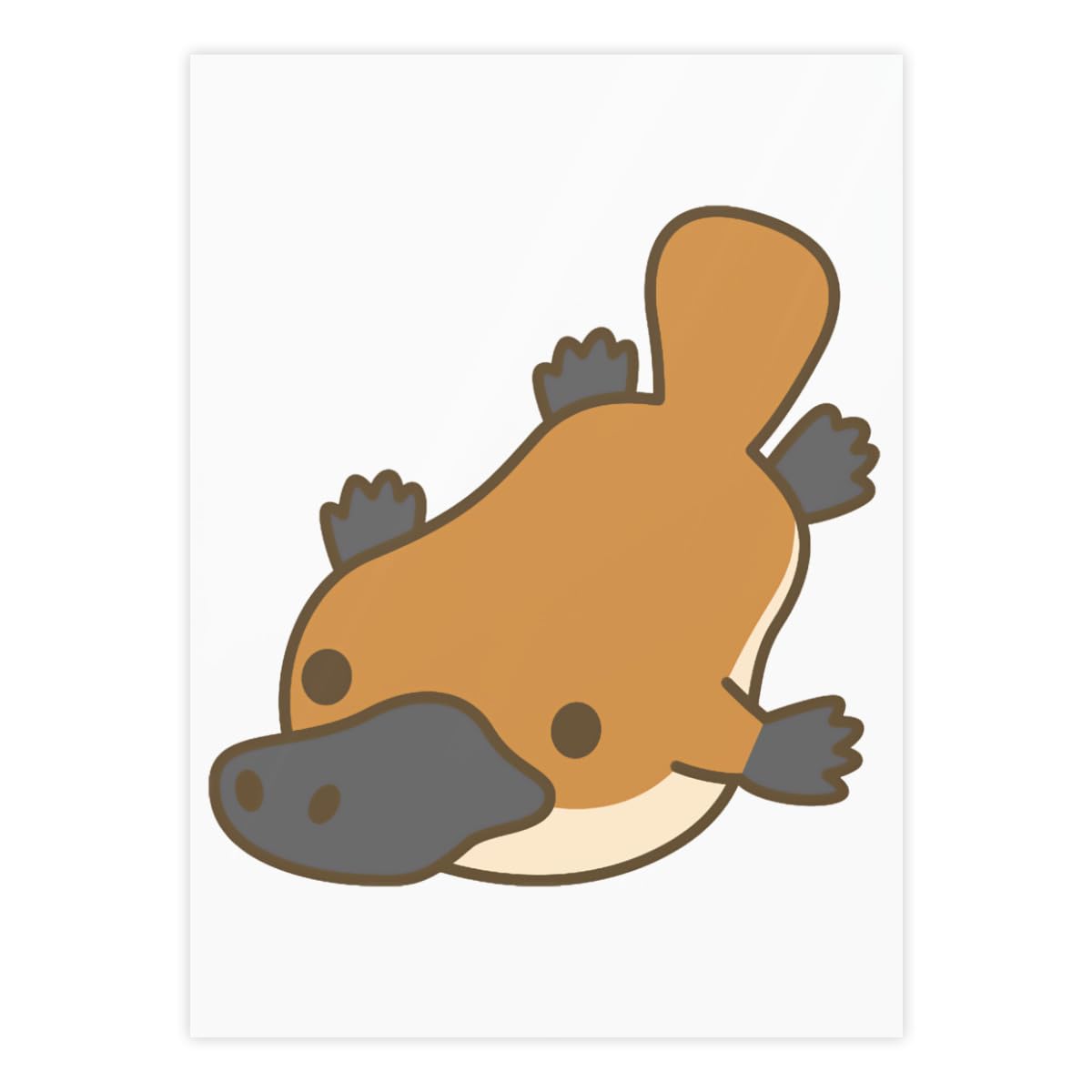 Amazon.co.jp: 可愛い カモノハシ 動物 ステッカー PVC 防水シール