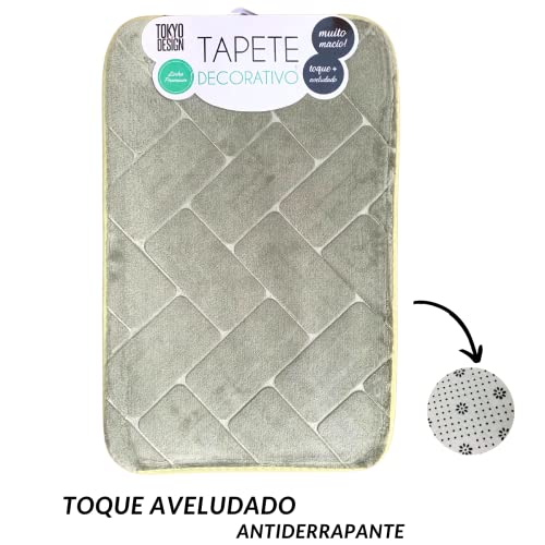 Tapete De Banheiro Antiderrapante Supersoft Super Macio (Cinza)