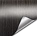 VVIVID Dark Ebony Wood Grain Faux Finish Textured Vinyl Wrap Contact Paper Film for Home Office Furniture DIY No Mess Easy to Install Air-release Adhesive (17.75" x 48")
