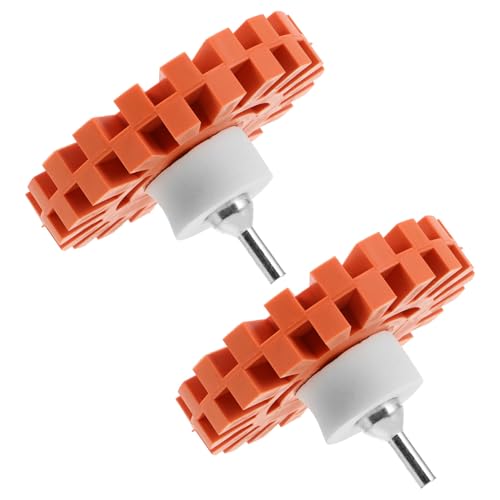 FESTFENDS 2Pcs Rubber Polishing Wheel Decal Remover with Dri
