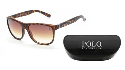 Óculos de Sol V Polo London Club, desing Sport Wear Quadrado Tortoise Lente Degradê com Proteção UV4