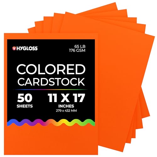 Papier cartonné orange 28x43,2 cm 176g/m² pour impression laser et jet d'encre