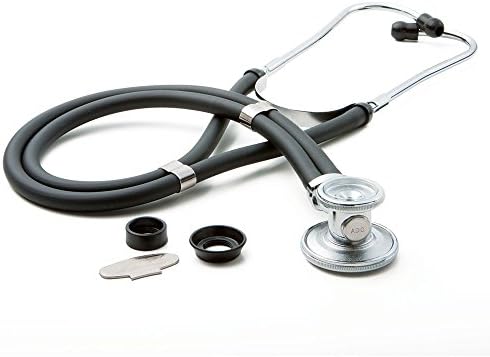 ADC 641BK Ad scope 641 Sprague Stethoscope with 5 Interchangeable Chest piece Options, 30" Length, Black