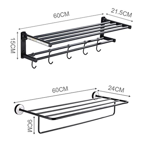 Porte-serviettes de bain mural haut de gamme style scandinave épuré