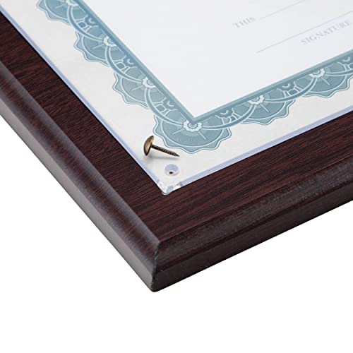 V-Light Picture Frame, Diploma Frame, 8.5 x 11 Inch Picture Frame, Certificate Holder, Degree Frame, Mahogany - Thumbnail 3