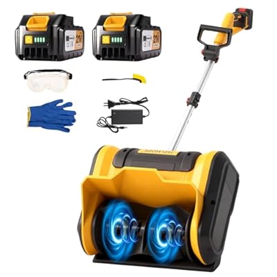 Brushless Cordless Snow Shovel, 12-Inch Electric Snow Blower with 2 4.0Ah Batteries & Fast Charger, Adjustable Front Handle, Directional Chute Lightweight 11lb for Driveway, Sidewalk, and Steps