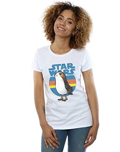 Star Wars Women's The Last Jedi PORG T-Shirt White Medium