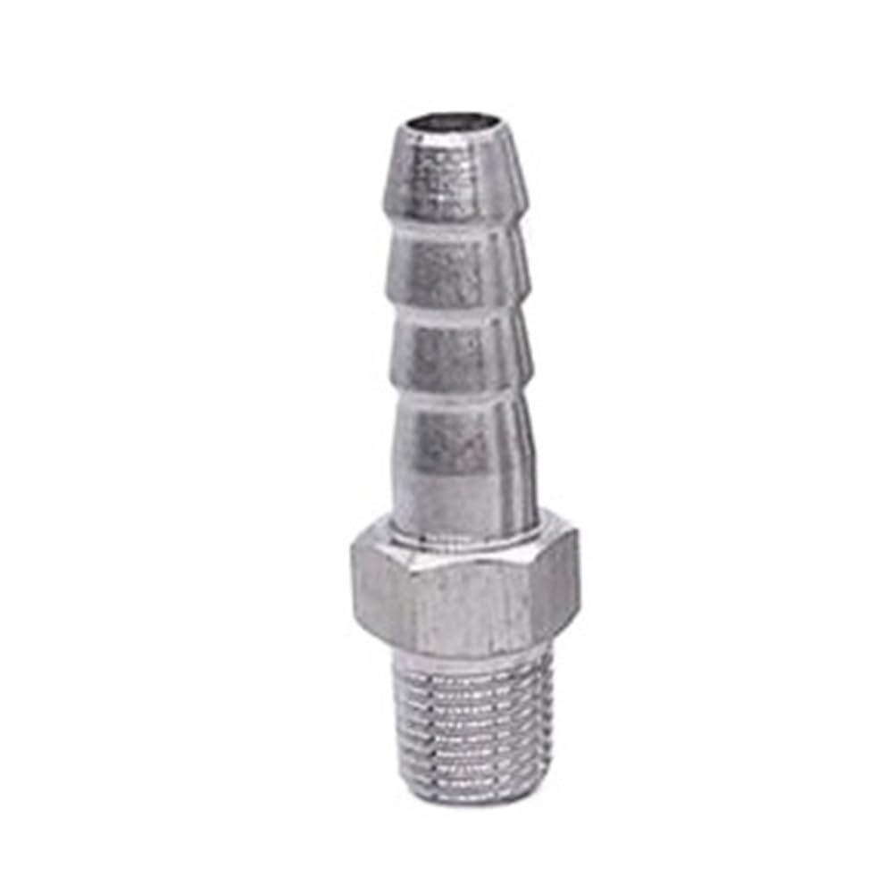 Stainless Steel Male Barb, 304 Stainless Steel Barbed Hose Connector NPT Male Reducer Pagoda Joint Multiple Sizes(8MM*3/8INCH)