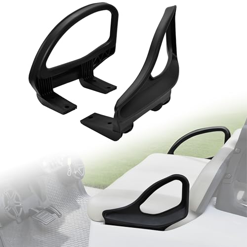 POKIAUTO Arm Rest Hip Restraint for EZGO Valor, Black Armrests Pair Driver and Passenger Side Seat Handle with Mounting Screws Compatible with E-Z-GO Valor 2025 Golf Cart Accessories, OEM Style by POKIAUTO - Used condition - US$48.89