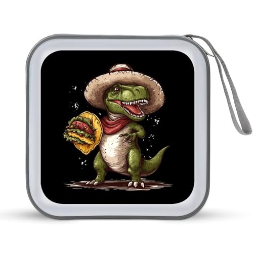 Tacoes Dinosaur CD Case Portable DVD Holder Storage Organizer for Home Travel