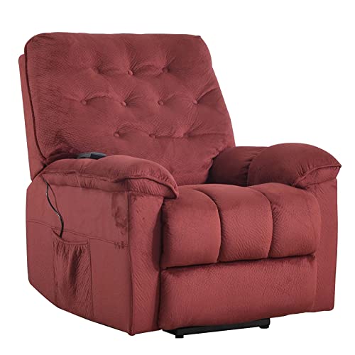 Power Recliners Chair, Lift Chair Recliners for Elderly with Massage, Power Lift Chair Soft Fabric Upholstery Recliner Living Room Sofa Chair with Remote Control - Image 3