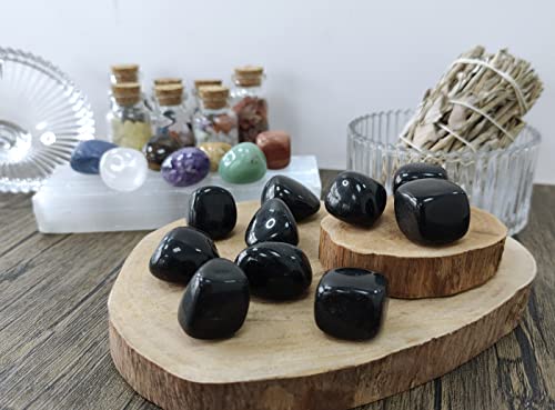 Maibaota Black Obsidian Crystal Stones Natural Healing Crystals Bulk Polished Tumbled Crystals Stones Rocks Energy Balance Crystal Gemstones Vase Filler Decorative Reiki Witch Quartz Crstal Stones #TOP4