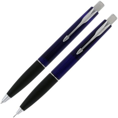Parker Frontier Translucent Blue Ball Point Pen & Mechanical Pencil Set