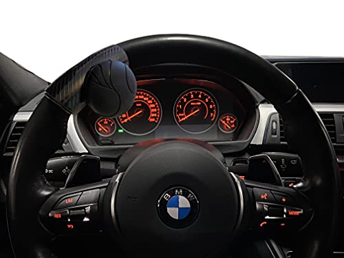 Vinderfine Steering Wheel Knob, No Tool Needed Clip Steering Wheel Spinner Knob, Low Profile Suicide Knob Silicone Surface Metal Bearing For Boat Forklift Car Truck Golf Cart #TOP4