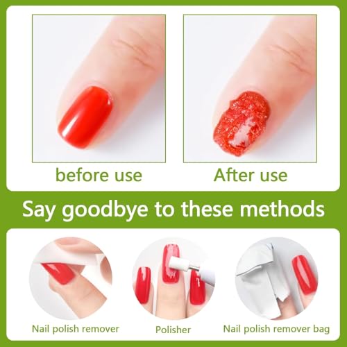 Image of NAILWIND 4 in 1 Beginner's Nail Polish Remover Set | Gel Nail Polish Remover 15 ml | Step Buffer and Cuticle Oil - Cuticle Pusher | Magic Remove Soak-Off Gel Polish | Peel Off In 2-5 Minutes, No Need for Foil, Soaking or Wrapping