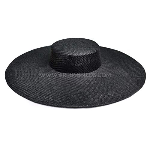 Artipistilos Pamela De Fibras Naturales Alejandria - Negro - Sombreros Y Pamelas De Fibra De Papel thumbnail