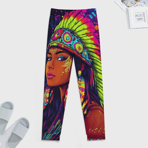 African Indian Tribal Woman Men's Pajamas Pants Lightweight Sleep Lounge Pant Pjs Bottoms Casual Sleepwear4