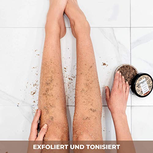 Meina Körperpeeling mit Kaffee, Bio Peeling für Gesicht, Körper und Lippen, Body Scrub für Damen und Männer (1 x 280 g) - Image 3