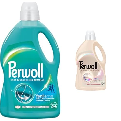 Perwoll Seti | Bakım&Ferahlık Yenileme 2970 ml x1 + Açık Renkliler 2.97 Litre, 3L, 54 Yıkama x1
