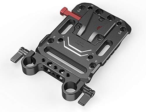 SMALLRIG Opvouwbare V-mount Batterijplaatkit Pro, met QR-plaat voor Arca, LCD-Schermbeschermingsbeugel en Kabelclips, Alles-in-één Compacte Camera- Video-Installatie voor Spiegelloze/DSLR - 5315
