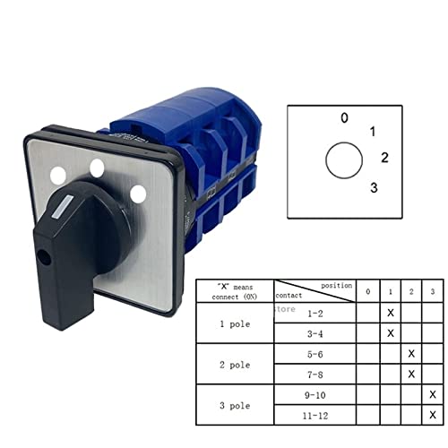 Commutateur LW26-63 3 pôles inverseur de source manuel 63A triphasé