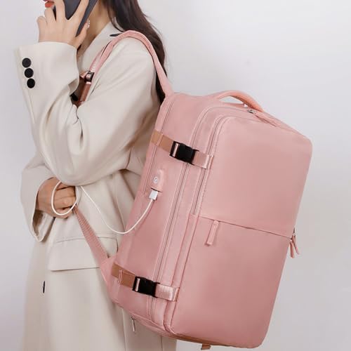 Levette Bag, Levettevac Backpack, Expandable Large Capacity Water-Resistant Business Daypack Travel with USB Charging Port (green)4