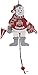 NCAA Wooden Cheering Snowman Ornament