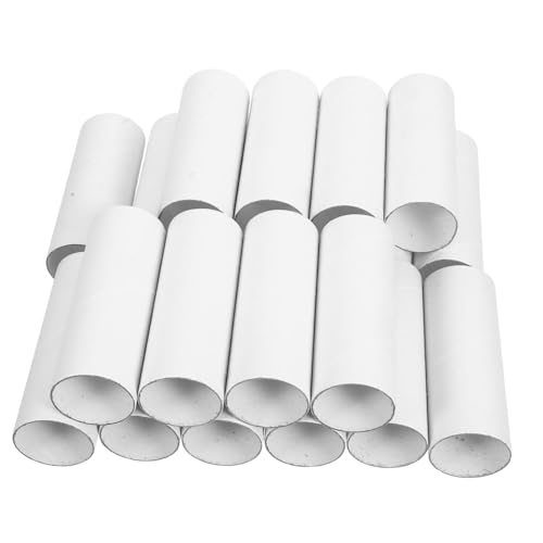 SHINEOFI 20 Sztuk Okrągłych Tub Kartonowych Do Rękodzieła Białe Rurki Papierowe z Gładką Powierzchnią Do Malowania Bezpieczne i Trwałe Materiały i Zajęć Plastycznych