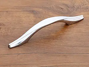 HARMONUS Fancy Zinc Cabinet Drawer Door Handle C.P Finish 96 mm (4 Inch) 10 Pieces