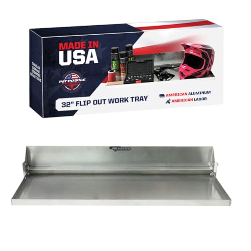 Pit Posse 610 Work Station Fold Down Flip Out Tray Shelf Cabinet 32