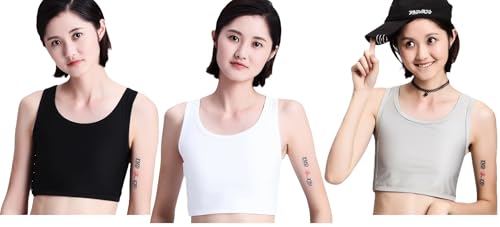 Binder pecho FTM transpirable top corto elástico BaronHong para trans y tomboy