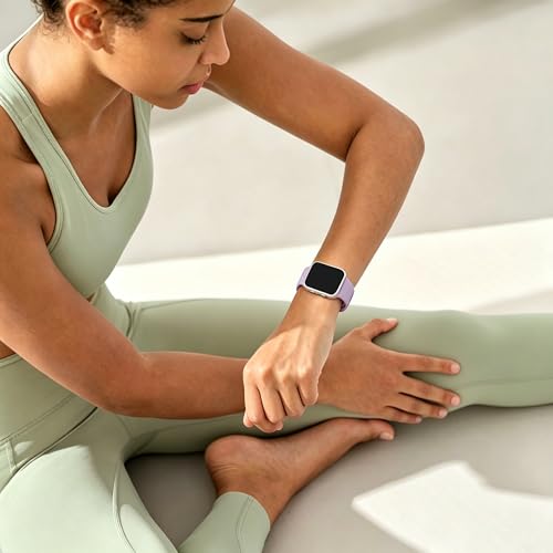Image of Sport Bands Compatible with Apple Watch Band Women Men 40mm 38mm 41mm 42mm 44mm 45mm 46mm 49mm ,Soft Wristband Waterproof Replacement Strap for iWatch Bands Series 11 10 9 8 7 6 5 4 3 2 1 SE Ultra Lavender