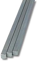 Vista 2 de Barras de acero cuadradas de 1/4" x 1/4" x 12" (barra), barras de acero estiradas en frío de gran tamaño (paquete de 3) – Precision Key Stock