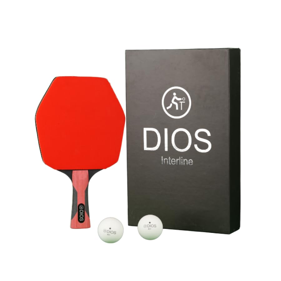 Dios Interline Cybershape Hexagon Table Tennis Racket With 2 Training Balls And A Hard Box Cover Supporting Foam For (First In India,black,Red) (B0CQ1X8CQJ) Amazon Price History, Amazon Price Tracker
