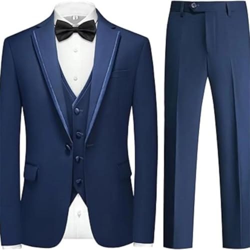 Men's 3-Piece Slim Fit Wedding Suit | Tuxedo Blazer Vest Pants Set | Business Prom Party2