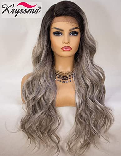 Kryssma Parrucche anteriori in pizzo grigio Ombre