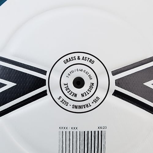 Mitre Adult Impel One 24 Football, White/Black/Tidal Teal, 4 - Image 4