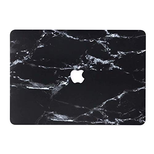 MacBook Air - Funda de 13 pulgadas A1932, AQYLQ - Cubierta dura de plástico mate para MacBook Air - 13 pulgadas con pantalla Retina para Touch ID, DLHB, mármol blanco y negro