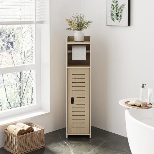 Dripex Badezimmerschrank, Toilettenschrank mit Papierrollenhalter,...