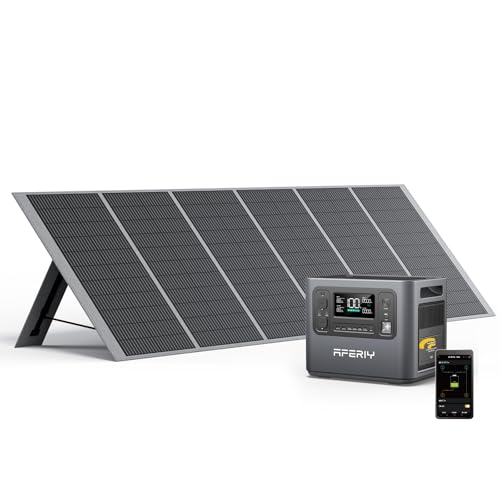 AFERIY Générateur Solaire 2400W avec 400W Panneau Solaire, 2048Wh...