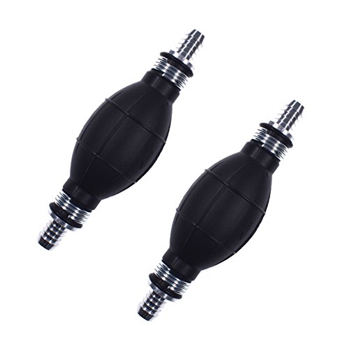 2Pcs Bulb Type Rubber Fuel Transfer Vacuum Fuel Line One Way Fuel Valve Fuel Pump Line Hose Hand Primer Gasoline Petrol Diesel Pump For Marine Boat 6mm 9001080A (1/2)