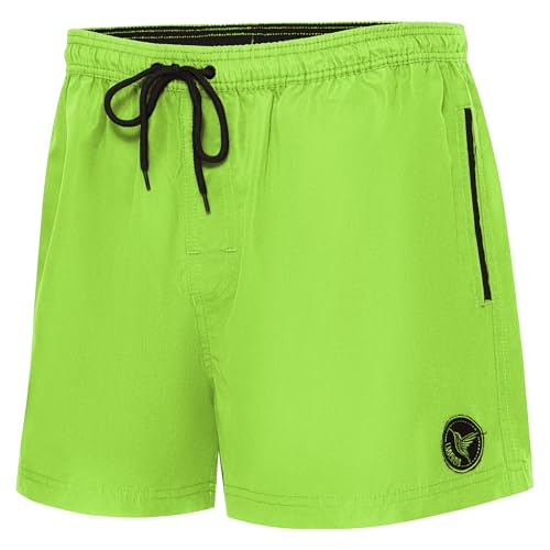 Ladeheid Bañador Hombre Natación, Secado Rápido con Forro Interior de Malla, Short Deportivo con Bolsillos Laterales y Traseros, Cintura Elástica, Tejido Transpirable LA40-199 (Verde Claro, L)