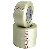 3Pack Mono Filament Strapping Tape 6.2mil x 2Inch x 60yds Commodity Grade Heavy Duty Transparent...