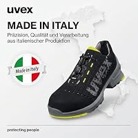 Uvex 1 gelochter Halbschuh, Sicherheitsschuhe S1 SRC, Arbeitsschuhe für Damen & Herren, Schwarz/Lime - Gr. 47 – Ansicht 7