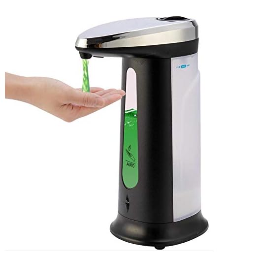 YXISHOME Touchless ABS-tvåldispenser 400 ml automatisk vätskedispenser smart sensor tvålautomat för kök badrum