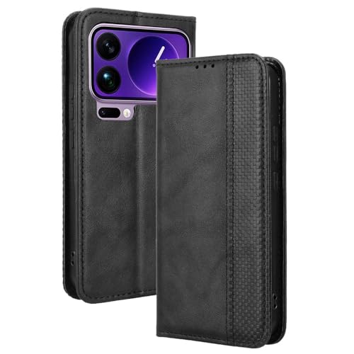 Housse Xiaomi 17 Pro noir avec rabat magnétique et fentes pour cartes